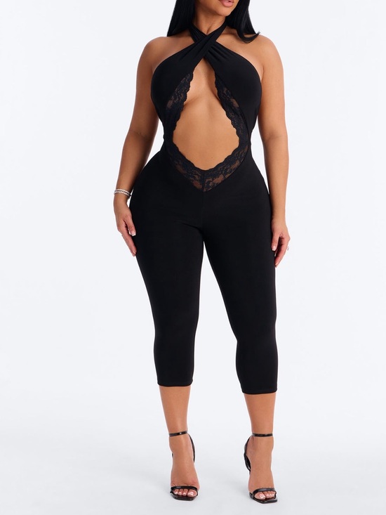 Fashion Nova Pants - Cutout capri catsuit😝